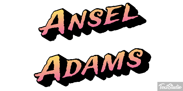 Ansel Adams Efeito do texto