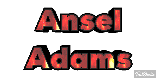 Ansel Adams Efeito do texto