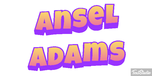 Ansel Adams Efeito do texto