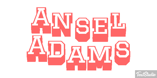 Ansel Adams Efeito do texto