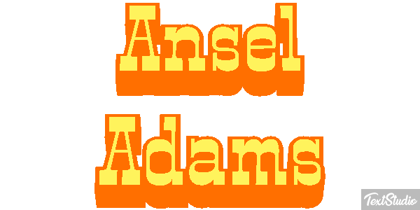 Ansel Adams Efeito do texto