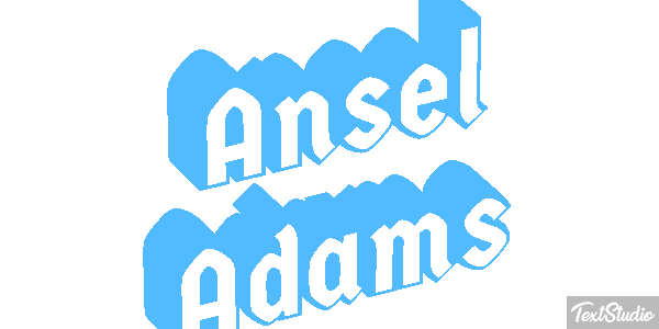 Ansel Adams Efeito do texto
