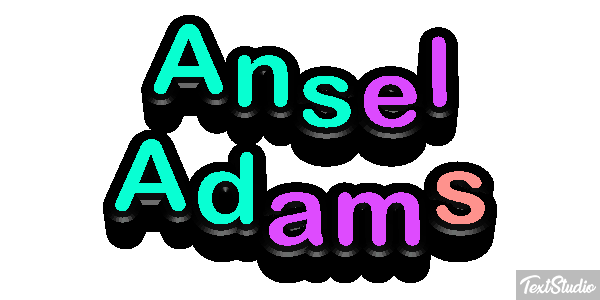 Ansel Adams Efeito do texto