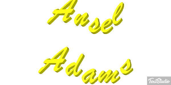 Ansel Adams Efeito do texto
