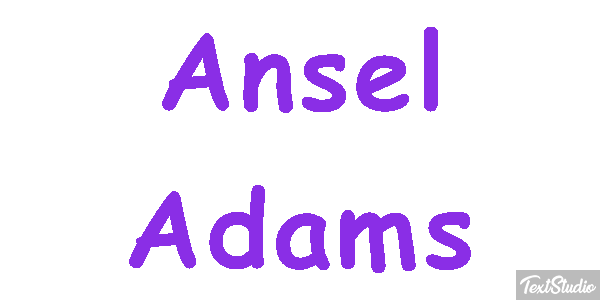 Ansel Adams Efeito do texto
