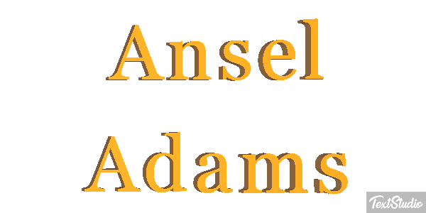 Ansel Adams Efeito do texto