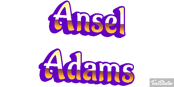 Ansel Adams Efeito do texto