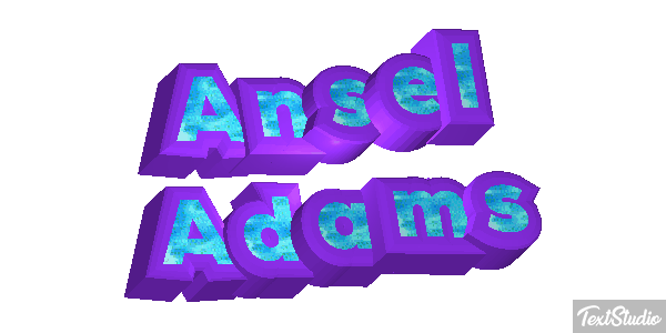 Ansel Adams Efeito do texto