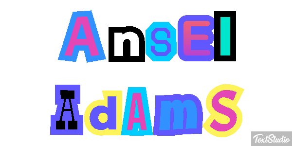 Ansel Adams Efeito do texto