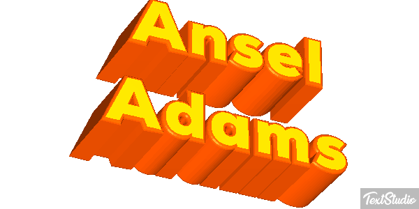 Ansel Adams Efeito do texto