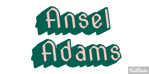 Ansel Adams Efeito do texto