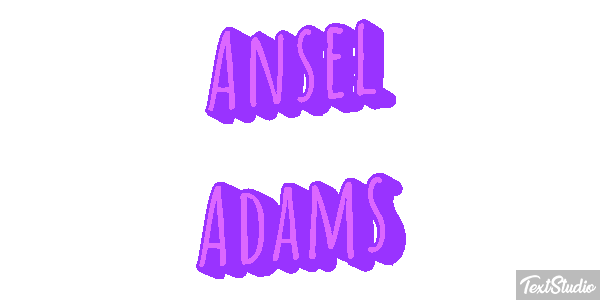 Ansel Adams Efeito do texto