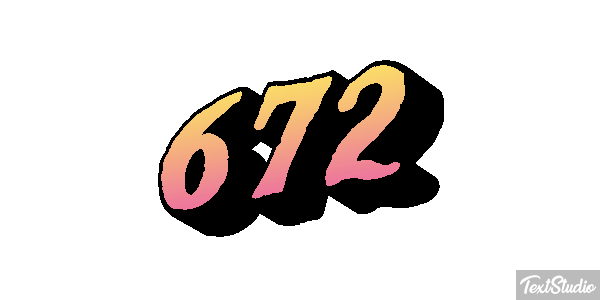 672 Tekst effect