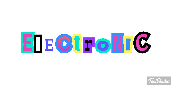 Electronic Tekst effect
