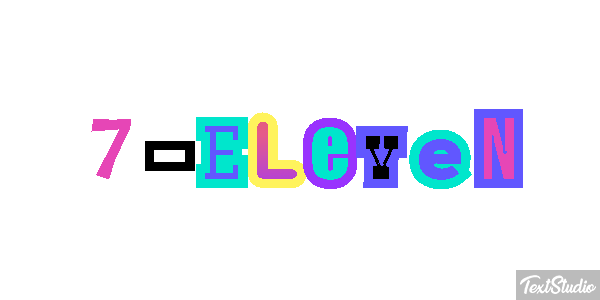7-Eleven Effetto testo