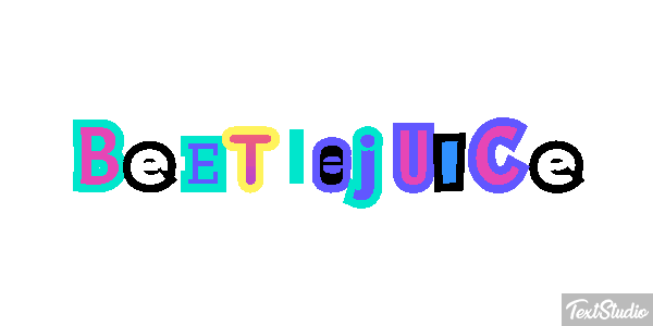Beetlejuice Tekst effect