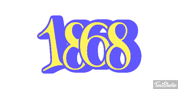 1868 Text effect