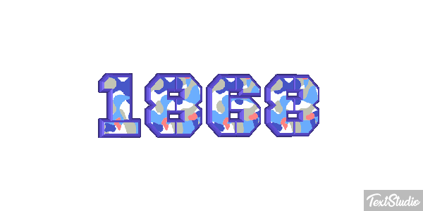1868 Text effect