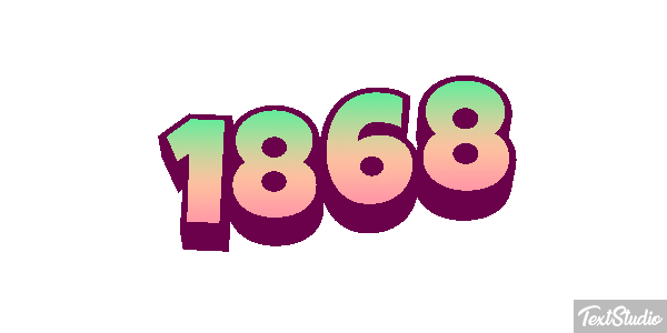 1868 Text effect
