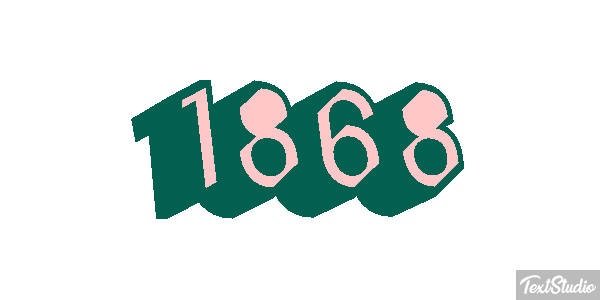 1868 Text effect