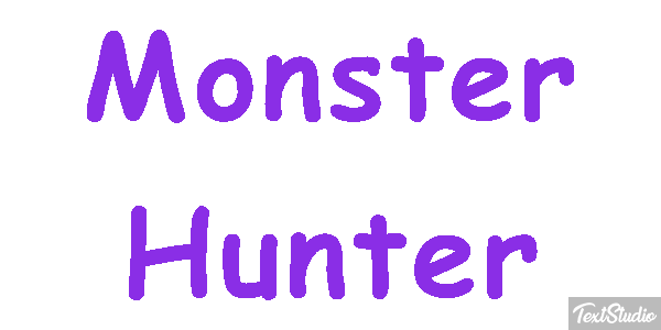 Monster Hunter Effetto testo
