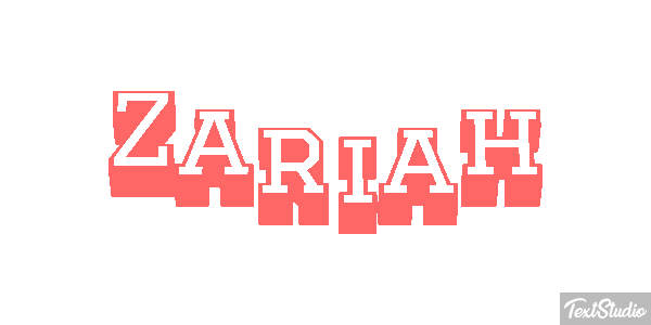 Zariah Text effect