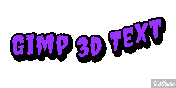 Gimp 3d Text Efecto de texto