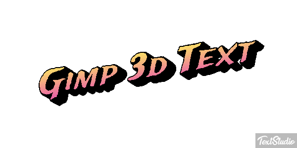 Gimp 3d Text Efecto de texto