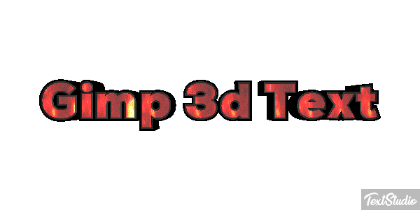 Gimp 3d Text Efecto de texto