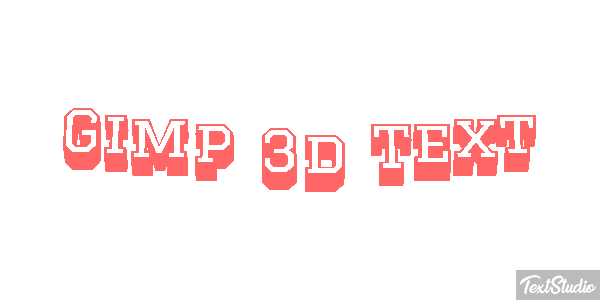Gimp 3d Text Efecto de texto