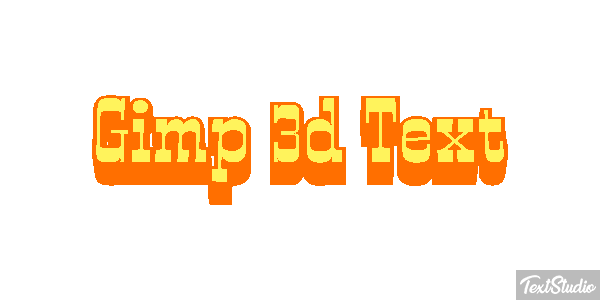 Gimp 3d Text Efecto de texto