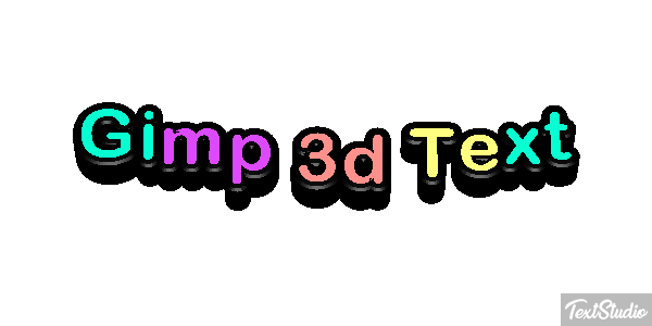 Gimp 3d Text Efecto de texto