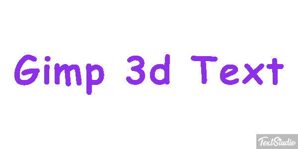 Gimp 3d Text Efecto de texto