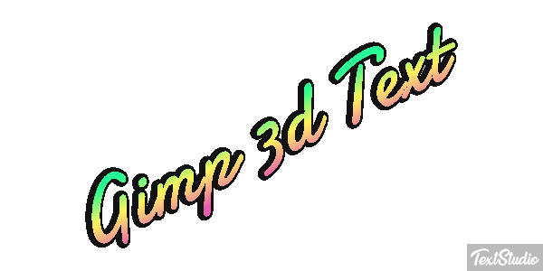 Gimp 3d Text Efecto de texto