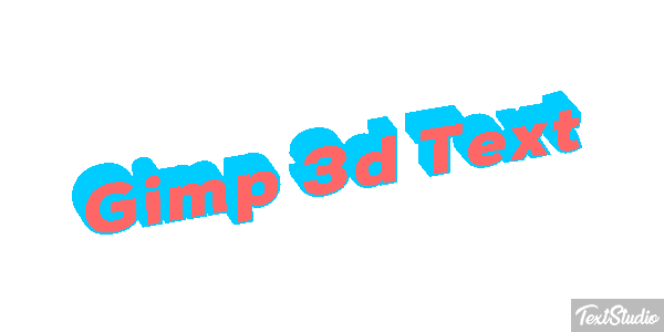 Gimp 3d Text Efecto de texto