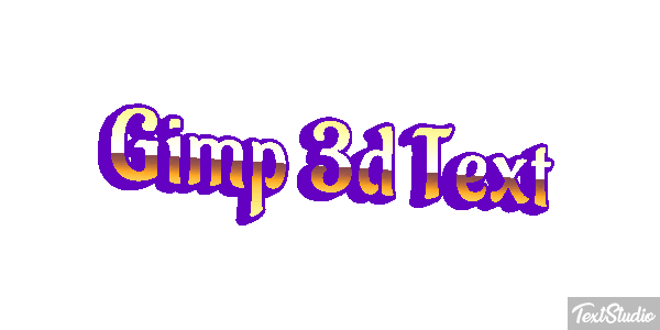 Gimp 3d Text Efecto de texto