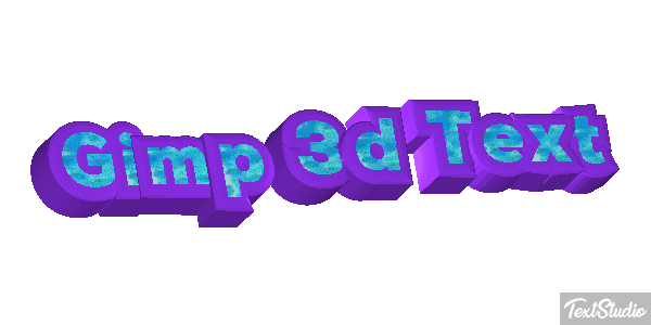 Gimp 3d Text Efecto de texto