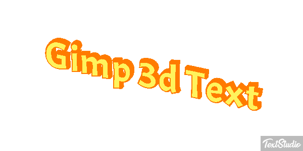 Gimp 3d Text Efecto de texto