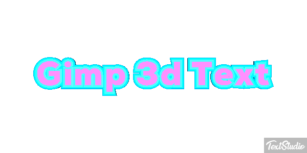 Gimp 3d Text Efecto de texto