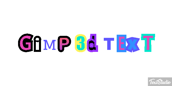 Gimp 3d Text Efecto de texto