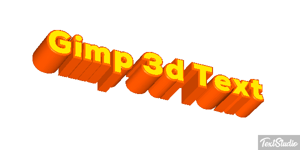 Gimp 3d Text Efecto de texto