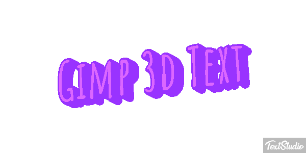 Gimp 3d Text Efecto de texto