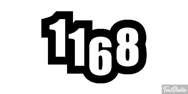 1168 Text effect