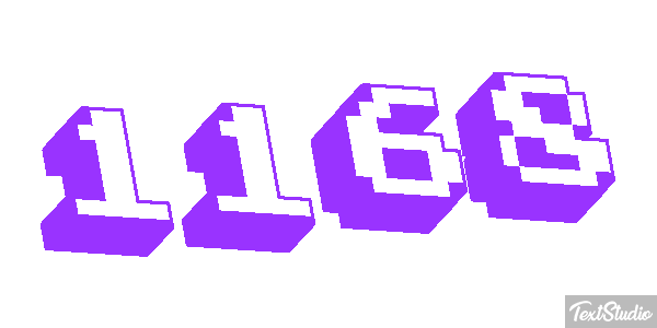 1168 Text effect