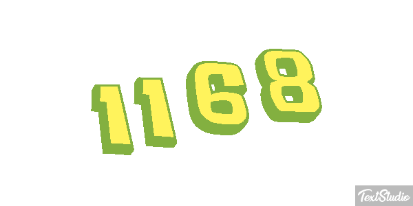 1168 Text effect