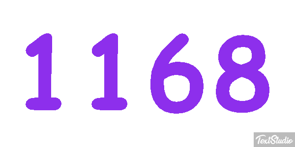 1168 Text effect