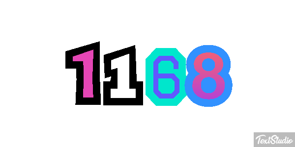 1168 Text effect