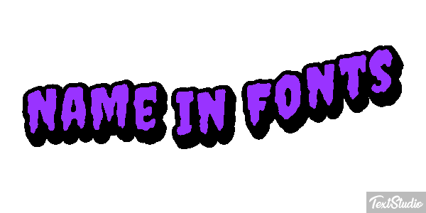 Name In Fonts Tekst effect