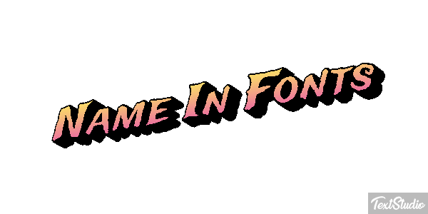 Name In Fonts Tekst effect