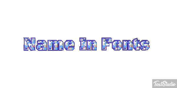 Name In Fonts Tekst effect